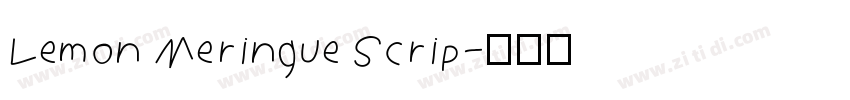 Lemon Meringue Scrip字体转换